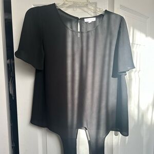 Black tshirt ties in front